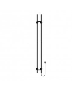 1500x168 - 120 Watt | Elektrische Dubbele Staafhanddoekradiator - Mat Zwart