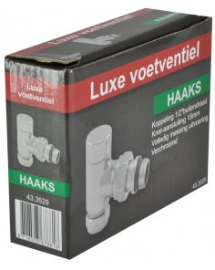 Luxe regeltee 1/2&quot; x 15 mm (M22) knel, haaks, chroom