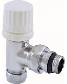 Luxe thermostatisch voorbereid ventiel 1/2" x 15 mm (M22) knel, haaks, chroom