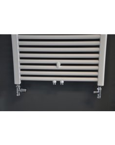 Wiesbaden Luxe radiator aansluitset, recht, chroom