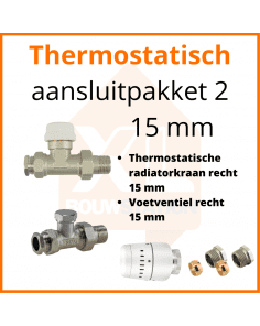 Eco 4 Thermostatisch M30 aansluitpakket 2 t.b.v. 15 mm buis