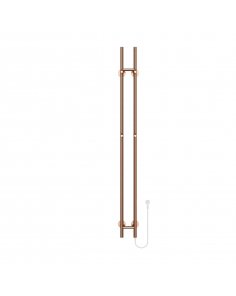 1500x168 - 120 Watt | Elektrische Dubbele Staafhanddoekradiator - Koper