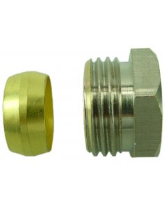 Knelset 1/2" x 15 mm, vernikkeld