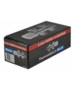 Thermostatisch onderblok 3/4&quot;, recht, chroom