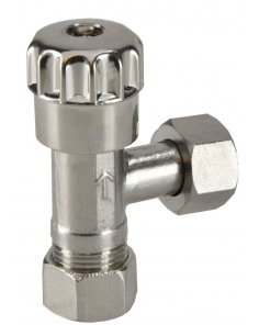 Riko hoekstopkraan 3/8 x 12 mm knel, chroom