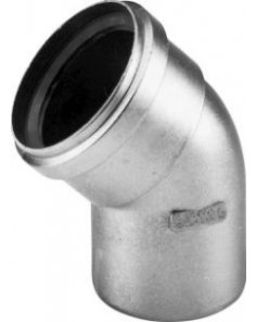 Alu-Fix Rookgasbocht 45° x Ø80 mm (Manchet/Sok)