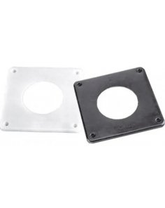 Muurplaatset (Rooster) PE Zwart & Wit Ø130 mm