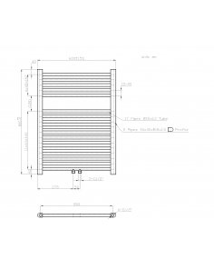 Best-Design Zero-Black handdoekradiator Zwart 445 W 800x600