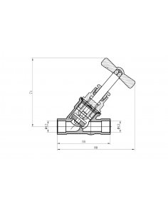Riko Gastec stopkraan 12 mm capillair x capillair zonder aftapgelegenheid