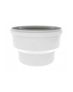 TwinSafe Verloop Ø60/100 - Ø80/125 mm Concentrisch Wit PP