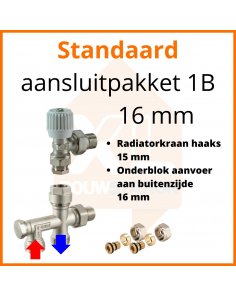 Eco 4 Standaard aansluitpakket 1B t.b.v. 16 mm buis