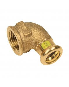 Bonfix Roodkoper Binnendraad x Press kniekoppeling (gas) | 1/2 x 22