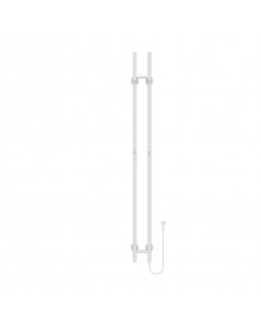 1500x168 - 120 Watt | Elektrische Dubbele Staafhanddoekradiator - Wit