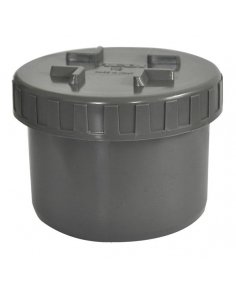 Eindstuk met schroefdeksel 125 mm PVC