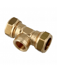 Bonfix Messing Knel x Binnendraad x Knel T-koppeling | 35 x 1/2 x 35