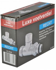 Luxe regeltee 1/2&quot; x 15 mm (M22) knel, recht, chroom