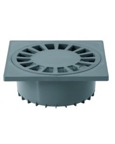 Vloerput met onderuitlaat 15 cm x 15 cm 50 mm PVC