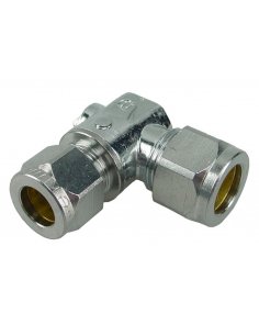Riko chroom mini-kogelkraan haaks knel 15 mm x 15 mm