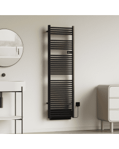 1840x540 - 2000 Watt | Elektrische Handdoekradiator Met Blower Programmeerbaar - Zwart