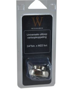 Riko uitloopkoppeling 3/4 binnendraad x M22 buitendraad