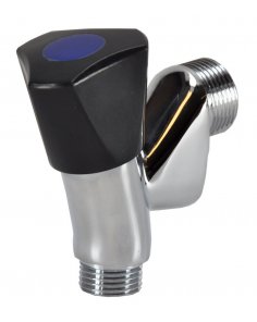 Riko Kiwa beluchterkraan 1/2 met knop zwart