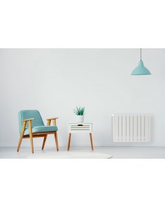 580x1080 - 2000W | Aluminium Muur Radiator Wit + Afstandsbediening