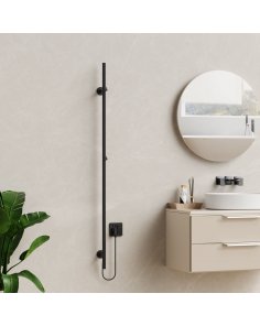 1500x63 - 60 Watt | Elektrische Staafhanddoekradiator - Mat Zwart
