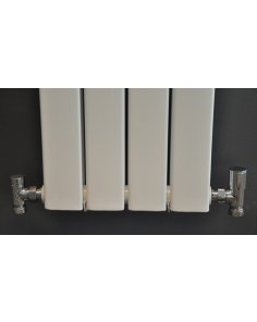 Wiesbaden Luxe radiator aansluitset, haaks, chroom