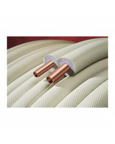 Airco Koperen Dubbele Buis met Isolatie - Zonder Koppelingen - 1/4&quot; - 3/8&quot; - 20 m