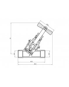 Riko Gastec stopkraan 15 mm capillair x capillair zonder aftapgelegenheid