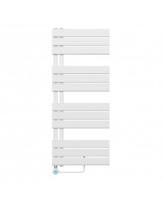 1200x500 – 593 Watt | elektrische handdoekradiator wit | links aansluiting/comb