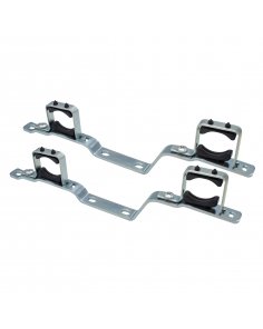 Dubbele ophangbeugels voor verdeler messing vernikkeld 1" 2sts/set