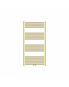 1200x600 414 Watt | Handdoekradiator Geborsteld Goud Midden Aansluiting