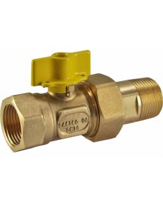 Riko gaskogelkraan 3/4&quot; binnendraad x 3/4&quot; buitendraad