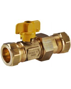 Riko gaskogelkraan 22 mm knel x 22 mm knel