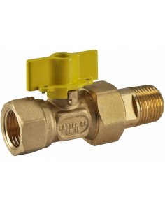Riko gaskogelkraan 1/2&quot; binnendraad x 1/2&quot; buitendraad