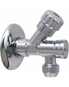 Riko Luxor hoekstopkraan met filter 1/2 x 3/8 of 10 mm knel, chroom