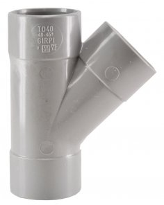 T-stuk 3 x mof 110 mm 45 graden PVC