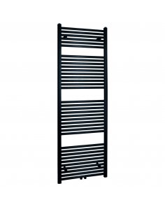 500x1200 - 673 Watt | Handdoekradiator Zwart Zij- & Middenaansluiting
