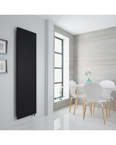 500x1600 - 700 watt | handdoekradiator vlak mat zwart elektrisch