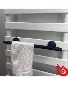 BSXL magnetisch 500 mm handdoekenrek voor radiatoren – Zwart