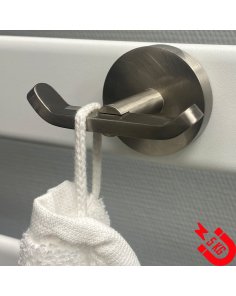 BSXL Magneet-line Nikkel – Magnetische handdoekhaak dubbel