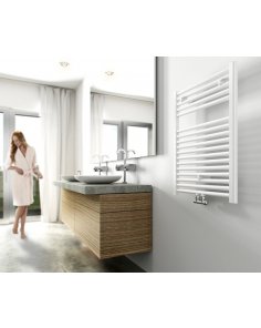 600x800 - 547 Watt | Handdoekradiator Wit Zij- & Middenaansluiting