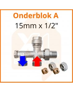 Onderblok A 15mm x 1/2"