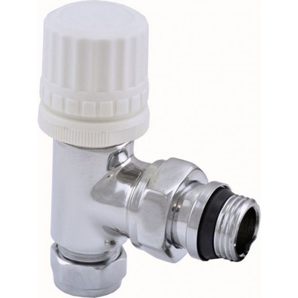 Luxe thermostatisch voorbereid ventiel 1/2" x 15 mm (M22) knel, haaks, chroom