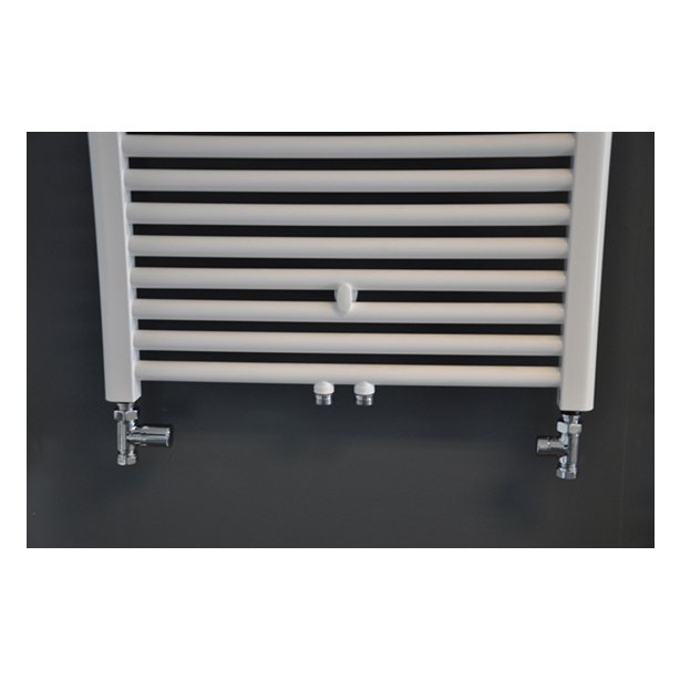 Wiesbaden Luxe radiator aansluitset, recht, chroom