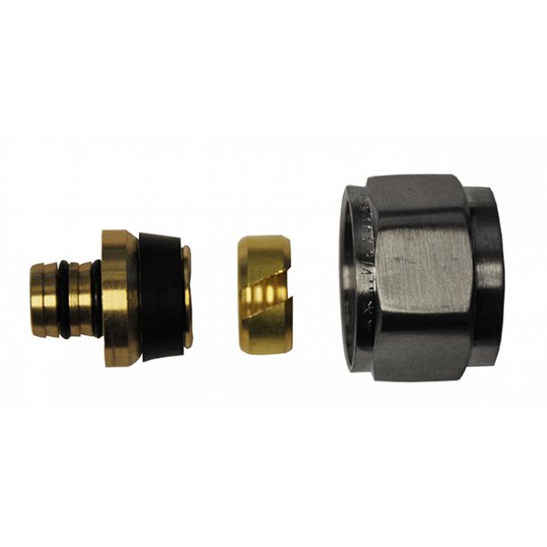 Luxe adaptor 16 x 2,0 mm Eurokonus, geborsteld staal
