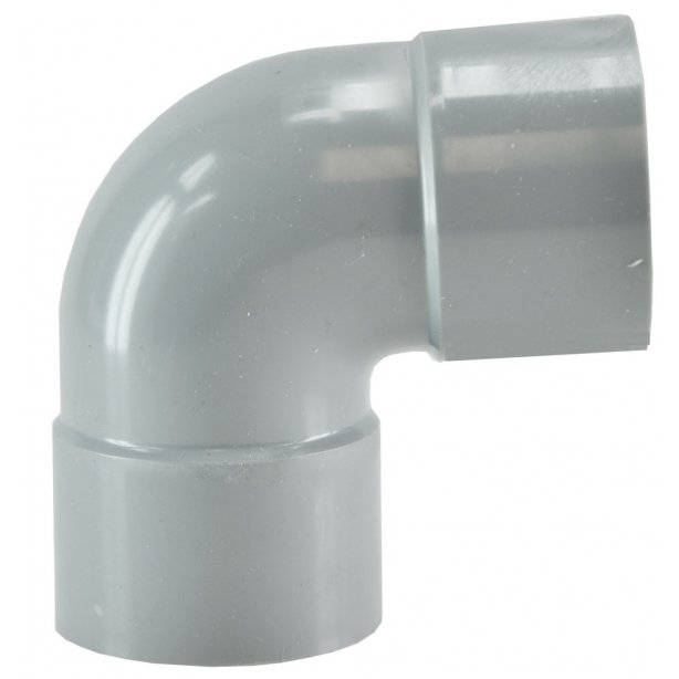 Afvoerbocht dubbele mof 40 mm 90 graden PVC
