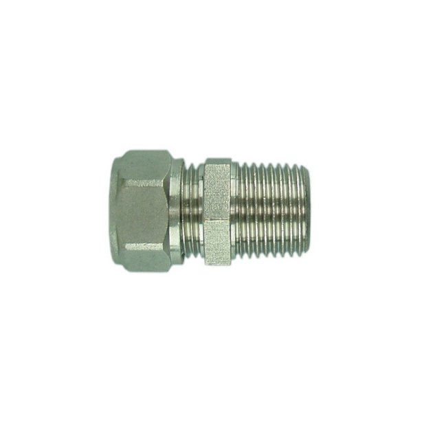 Radiatorkoppeling 1/2" x 15 mm knel, recht, vernikkeld