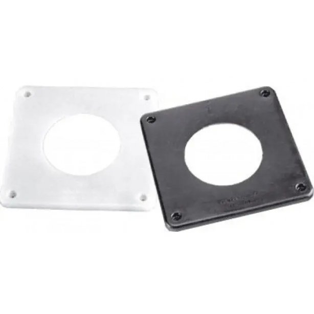 Muurplaatset (Rooster) PE Zwart & Wit Ø130 mm
